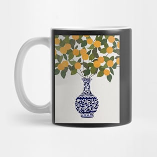 China vase, Oranges, Retro, Mid century art Mug